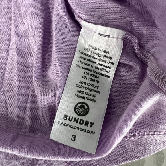 Sundry Purple Stars Long Sleeve - Picture 5 of 9